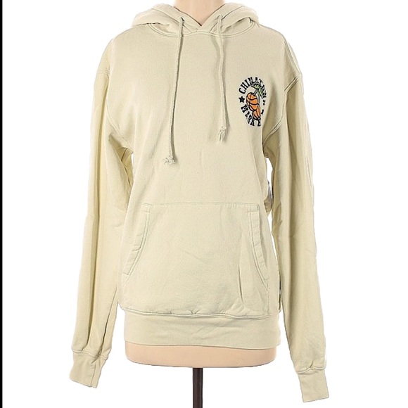CHINATOWN MARKET graphic pullover hoodie size small in eggshell/cream color - Picture 3 of 7